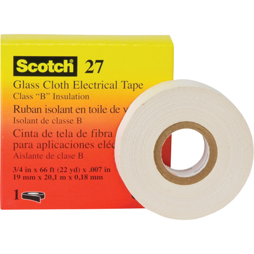 Ruban isolant en toile de verre 27 Scotch, 12 mm (1/2") la x 20 m (66') lo Les Fournitures Industrielles Méga