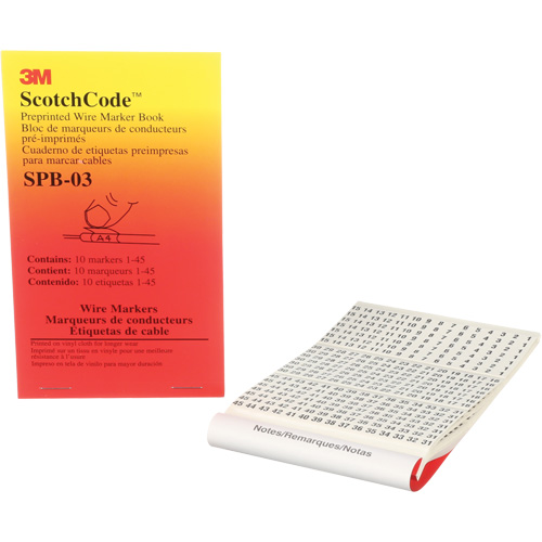 ScotchCode Pre-Printed Wire Marker Book Les Fournitures Industrielles Méga