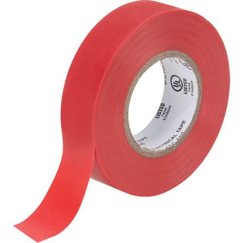 Ruban isolant, 19 mm (3/4") x 18 m (60'), Rouge, 7 mils Les Fournitures Industrielles Méga
