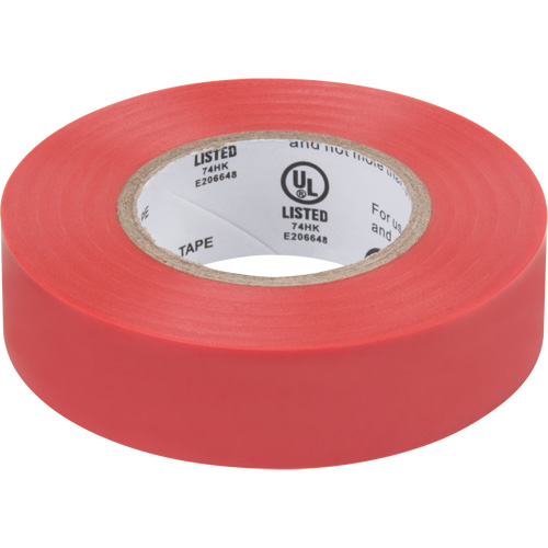 Ruban isolant, 19 mm (3/4") x 18 m (60'), Rouge, 7 mils Les Fournitures Industrielles Méga