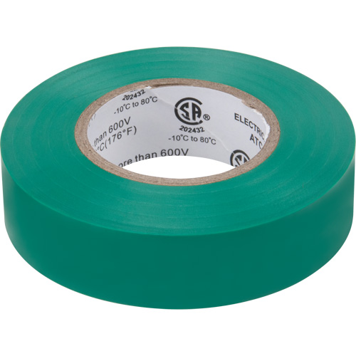 Ruban isolant, 19 mm (3/4") x 18 m (60'), Vert, 7 mils Les Fournitures Industrielles Méga