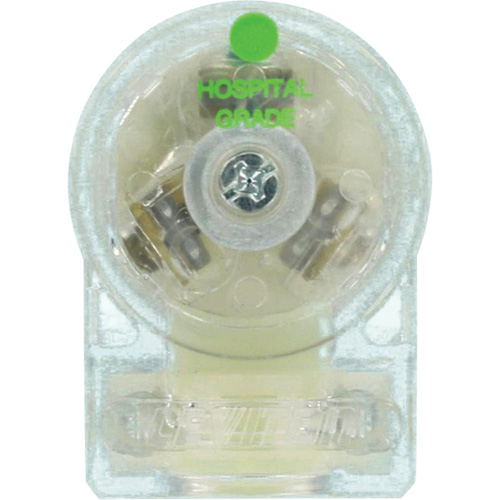 Prise de rallonge &agrave; angle de qualit&eacute; hospitali&egrave;re, Nylon, 15 A, 125 V Les Fournitures Industrielles Méga