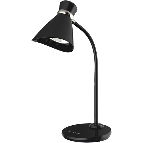 Lampe de bureau, 6 W, DEL, Col 16", Noir Les Fournitures Industrielles Méga