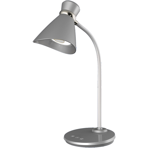 Desk Lamp, 6 W, LED, 16" Neck, Silver Les Fournitures Industrielles Méga