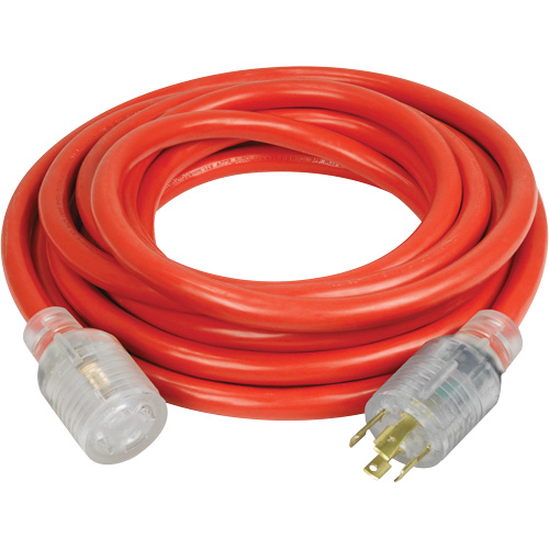 Generator Extension Cord with Quad Tap, Outdoor, 10 AWG, 30 A, 4 Outlet(s), 25' Les Fournitures Industrielles Méga