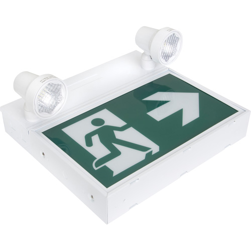 Enseigne d'homme qui court avec &eacute;clairage de s&eacute;curit&eacute;, DEL, &agrave; piles/&agrave; raccordement fixe, 12-1/10" lo x 11" la, Pictogramme Les Fournitures Industrielles Méga