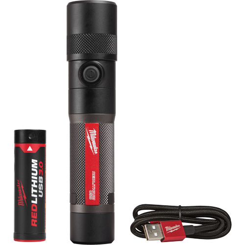 Lampe de poche 1100L &agrave; mise au point par torsion, DEL, 1100 lumens, Piles Rechargeable Les Fournitures Industrielles Méga