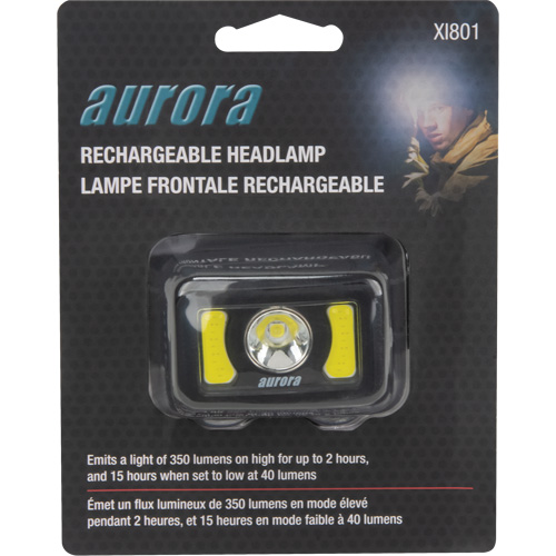 Headlamp, LED, 350 Lumens, 2 Hrs. Run Time, Rechargeable Batteries Les Fournitures Industrielles Méga