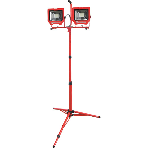 Twin Work Light with Tripod, LED, 72 W, 8000 Lumens, Aluminum Housing Les Fournitures Industrielles Méga