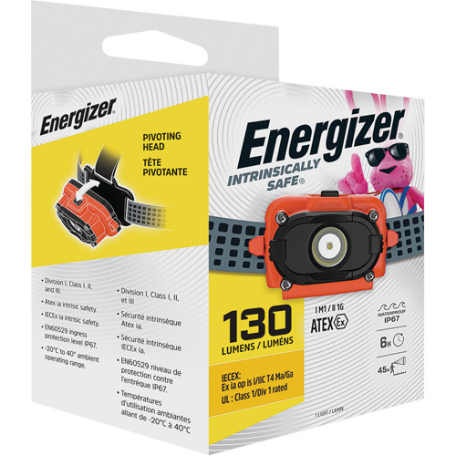 Intrinsically Safe&reg; Headlamp, LED, 130 Lumens, 6 Hrs. Run Time, AAA Batteries Les Fournitures Industrielles Méga