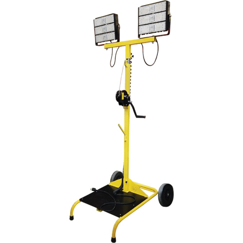 Chariot &agrave; lampe Beacon978 avec treuil, DEL, 150 W, 22500 lumens, Boîtier en Aluminium Les Fournitures Industrielles Méga