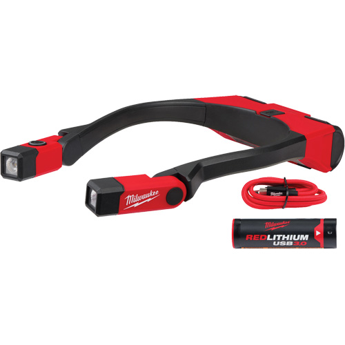 Lampe de travail USB Redlithium 400L, Lampe tour de cou, Rechargeable, 400 lumens Les Fournitures Industrielles Méga