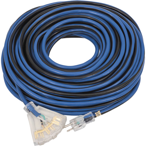 JLEC-12100 Contractor Grade Extension Cord, Indoor/Outdoor, SJTOW, 12 AWG, 15 A, 100' Les Fournitures Industrielles Méga