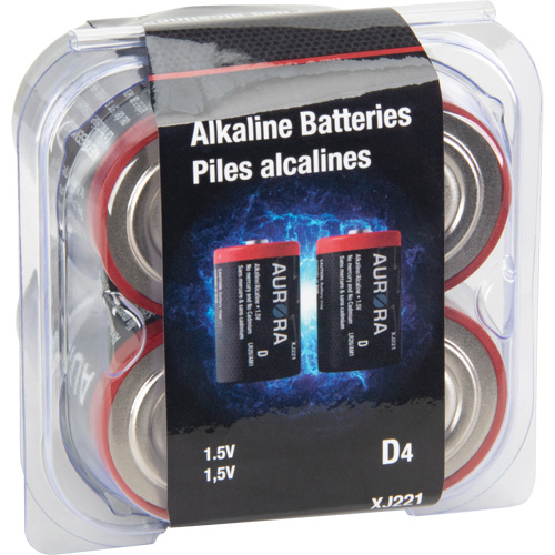 Piles alcalines industrielles, D, 1,5 V Les Fournitures Industrielles Méga