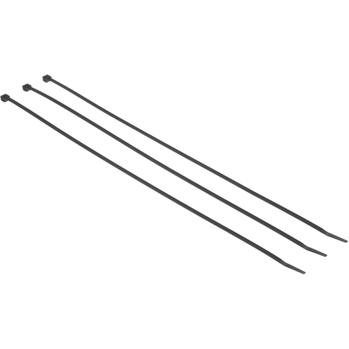 Attache de c&acirc;ble &agrave; ardillon, Longueur 7-3/10", R&eacute;sistance &agrave; la traction 50 lb, Noir Les Fournitures Industrielles Méga
