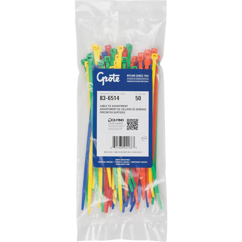 Nylon Cable Ties, 8" Long, 50 lbs. Tensile Strength Les Fournitures Industrielles Méga