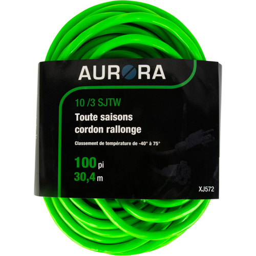 Cordon rallonge de calibre industriel, Toutes saisons, SJTW, AWG 10/3, 15 A, 100' Les Fournitures Industrielles Méga