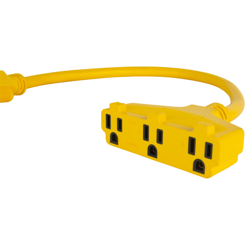 Extension Power Adapter, Outdoor, STOW, 12/3 AWG, 15 A, 3 Outlet(s), 2' Les Fournitures Industrielles Méga