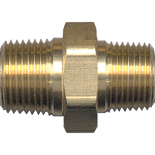 Reducing Hex Nipple, Brass, 1/4" x 1/8", NPT x NPT Les Fournitures Industrielles Méga