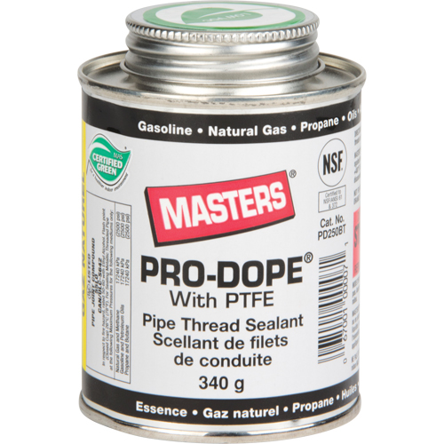 Scellant de filetage de tuyau, Canette &agrave; brosse, 250 ml, -129° C - 204° C/-200° F - 400° F Les Fournitures Industrielles Méga