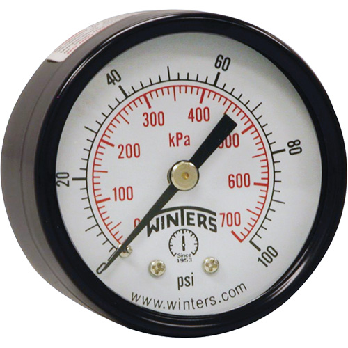Manom&egrave;tre &eacute;conomique,  2", 0 - 160 psi, Fixation arri&egrave;re, Analogique Les Fournitures Industrielles Méga