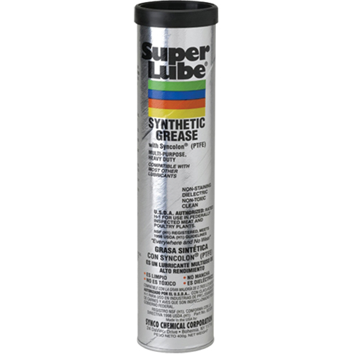 Graisse synth&eacute;tique Super Lube a/PFTE, 400 g, Cartouche Les Fournitures Industrielles Méga