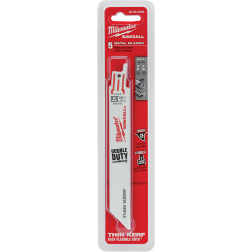 Lame de scie pour m&eacute;tal Sawzall, Bim&eacute;tal, 10 Dents par pouce, 6" lo Les Fournitures Industrielles Méga