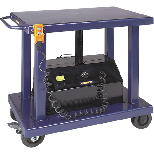 Hydraulic Lift Table, Steel, 24" W x 36" L, 2000 lbs. Capacity Les Fournitures Industrielles Méga