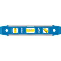 Torpedo Level, 9" L, Aluminum, 3 Vials, Magnetic Les Fournitures Industrielles Méga