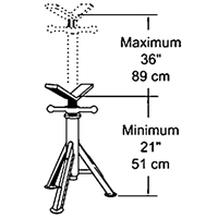 Heavy-Duty Pipe Jack, 2500 lbs. Load Capacity Les Fournitures Industrielles Méga
