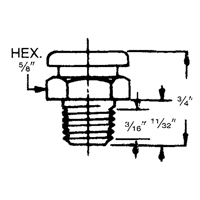 Standard Button Head Fitting, 1/8" PTF Thread Les Fournitures Industrielles Méga