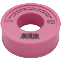 Teflon&reg; Tape, 520" L x 1/2" W, Pink Les Fournitures Industrielles Méga