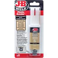 Plastic Bonder Adhesive, 25 ml, Syringe, Two-Part, Tan Les Fournitures Industrielles Méga