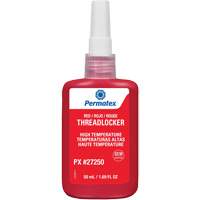 Adh&eacute;sif frein-filet pour temp&eacute;ratures &eacute;lev&eacute;es, Rouge, &eacute;lev&eacute;, 50 ml, Bouteille Les Fournitures Industrielles Méga