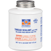 Scellant pour filetage avec PTFE, Canette &agrave; dessus brosse, 473 ml, -54° C - 149° C/-65° F - 300° F Les Fournitures Industrielles Méga