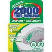 D&eacute;tergent pour cuvette de toilette 2000 Flushes avec agent de blanchiement, 35 g, Tampon Les Fournitures Industrielles Méga