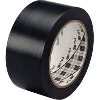 Ruban en vinyle pour travaux g&eacute;n&eacute;raux 764, 25,4 mm (1") la x 32,9 m (108') lo, 5 mils, Noir Les Fournitures Industrielles Méga