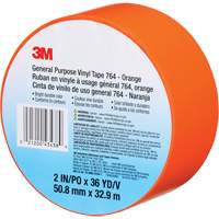 764 General-Purpose Vinyl Tape, 50.8 mm (2") W x 32.9 m (108') L, 5 mils, Orange Les Fournitures Industrielles Méga