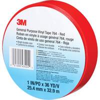764 General-Purpose Vinyl Tape, 25.4 mm (1") W x 32.9 m (108') L, 5 mils, Red Les Fournitures Industrielles Méga
