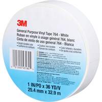 764 General-Purpose Vinyl Tape, 25.4 mm (1") W x 32.9 m (108') L, 5 mils, White Les Fournitures Industrielles Méga