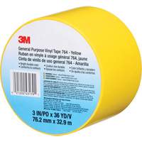 764 General-Purpose Vinyl Tape, 76 mm (3") W x 32.9 m (108') L, 5 mils, Yellow Les Fournitures Industrielles Méga