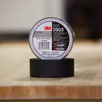 3903 Vinyl Duct Tape, 48 mm (2") W x 45 m (148') L, 6.5 mils, Black Les Fournitures Industrielles Méga