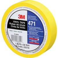 Ruban en vinyle 471, 25,4 mm (1") la x 32,9 m (108') lo, 5,3 mils, Jaune Les Fournitures Industrielles Méga