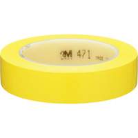 Ruban en vinyle 471, 25,4 mm (1") la x 32,9 m (108') lo, 5,3 mils, Jaune Les Fournitures Industrielles Méga