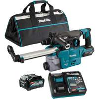 Marteau rotatif sans fil avec moteur sans balai XGT SDS-Plus avec accessoire daspiration des poussi&egrave;res DX10, 40 V, 1-3/16", 3 lb-pi, 0-840 tr/min Les Fournitures Industrielles Méga