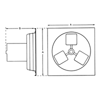 Ventilateur d'&eacute;chappement 12" s&eacute;rie panneau 1SP Les Fournitures Industrielles Méga