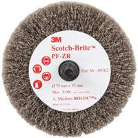 Scotch-Brite Roloc Cut & Polish Disc, Aluminum Oxide, Medium Grit, 3" x 1-3/8" x 1/4" Les Fournitures Industrielles Méga