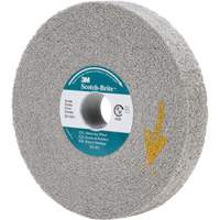 Meules d'&eacute;barbage EXL Scotch-Brite, 6" x 1", Arbre de 1", Oxyde d'aluminium Les Fournitures Industrielles Méga
