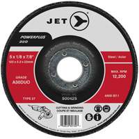 Powerplus DUO Cutting/Grinding Wheel, 4-1/2" x 1/8", 7/8" Arbor, Type 27, A30DUO Grit Les Fournitures Industrielles Méga