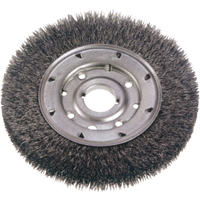 Brosses rotatives &agrave; fils cr&ecirc;p&eacute;s - Face moyenne, 6" dia., Fils 0,0118", Arbre 2" Les Fournitures Industrielles Méga
